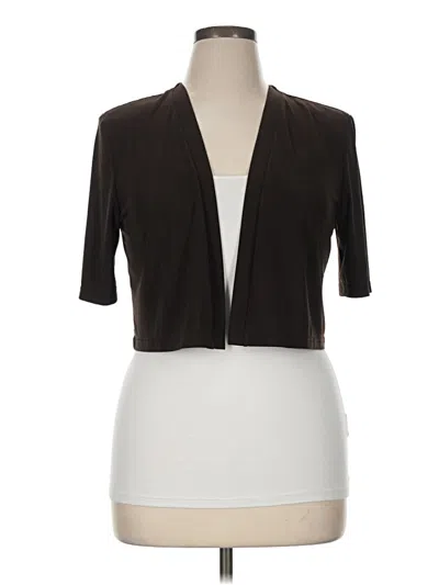 Pre-owned Dressbarn Cardigan Sweater In Brown