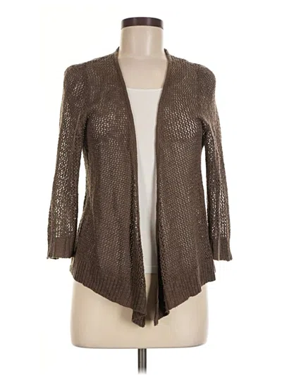 Pre-owned Dressbarn Cardigan Sweater In Brown
