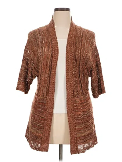 Pre-owned Dressbarn Cardigan Sweater In Brown