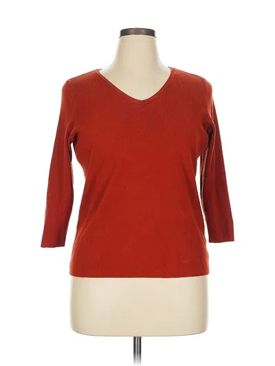 Pre-owned Dressbarn Cardigan Sweater In Burgundy