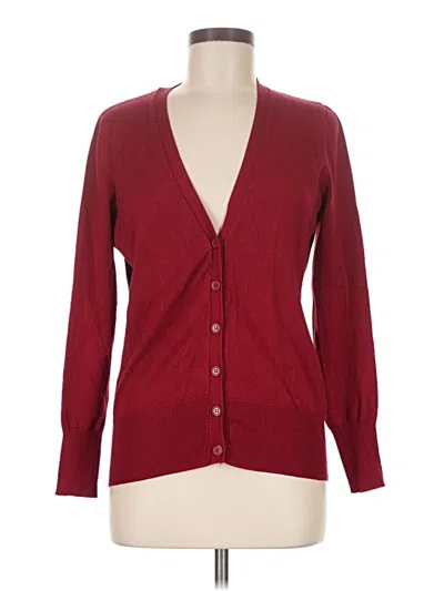 Pre-owned Dressbarn Cardigan Sweater In Burgundy