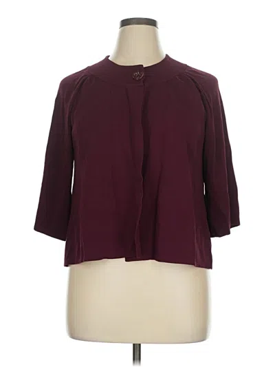 Pre-owned Dressbarn Cardigan Sweater In Burgundy