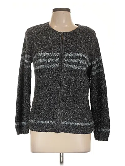 Pre-owned Dressbarn Cardigan Sweater In Gray