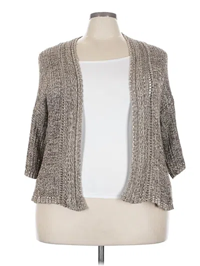 Pre-owned Dressbarn Cardigan Sweater In Gray