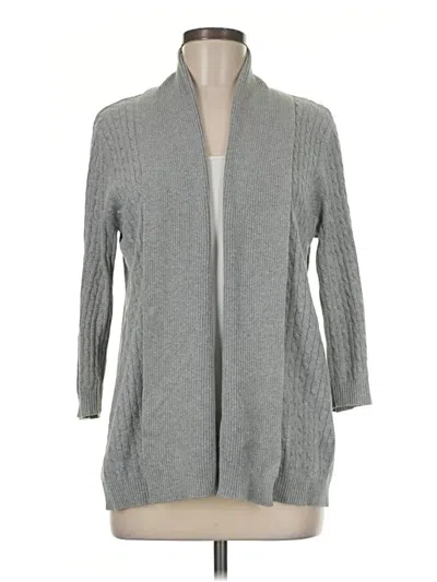 Pre-owned Dressbarn Cardigan Sweater In Gray