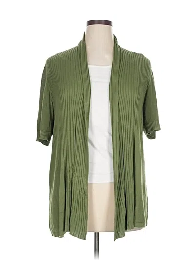 Pre-owned Dressbarn Cardigan Sweater In Green