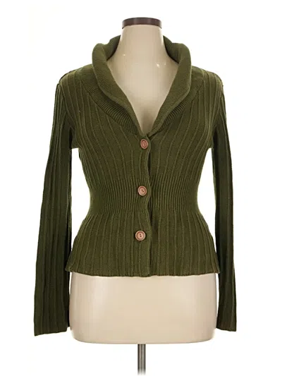 Pre-owned Dressbarn Cardigan Sweater In Green