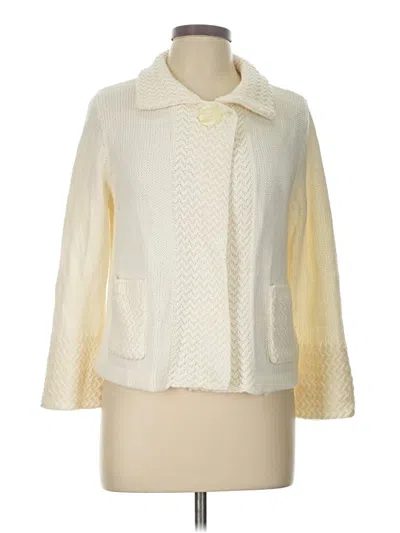 Pre-owned Dressbarn Cardigan Sweater In Ivory