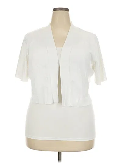 Pre-owned Dressbarn Cardigan Sweater In Ivory