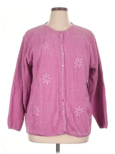 Pre-owned Dressbarn Cardigan Sweater In Pink