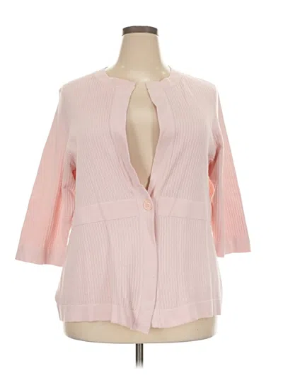 Pre-owned Dressbarn Cardigan Sweater In Pink