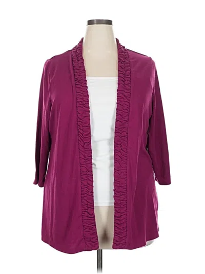 Pre-owned Dressbarn Cardigan Sweater In Purple