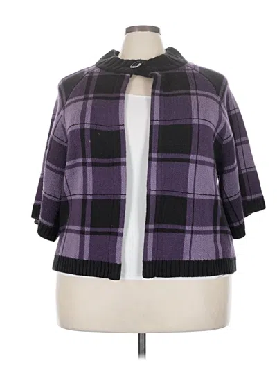 Pre-owned Dressbarn Cardigan Sweater In Purple