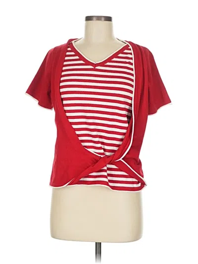 Pre-owned Dressbarn Cardigan Sweater In Red