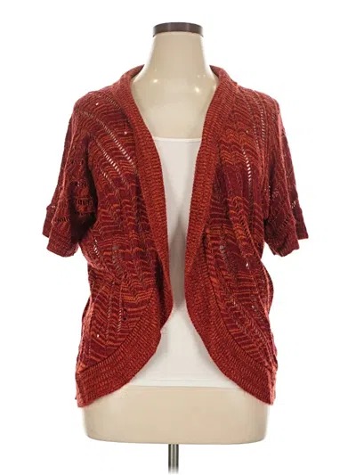 Pre-owned Dressbarn Cardigan Sweater In Red