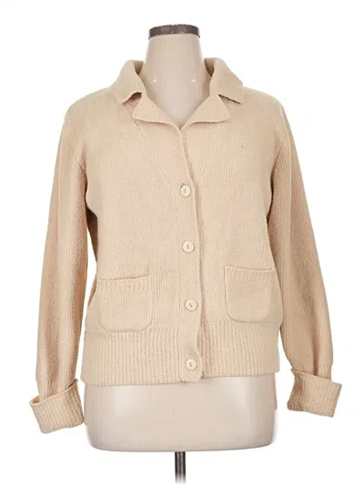 Pre-owned Dressbarn Cardigan Sweater In Tan