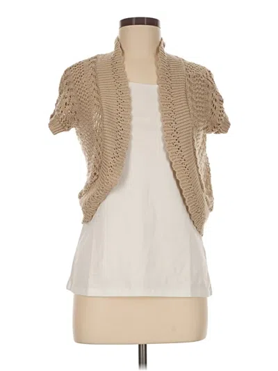 Pre-owned Dressbarn Cardigan Sweater In Tan