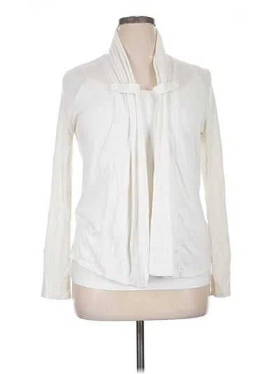 Pre-owned Dressbarn Cardigan Sweater In White