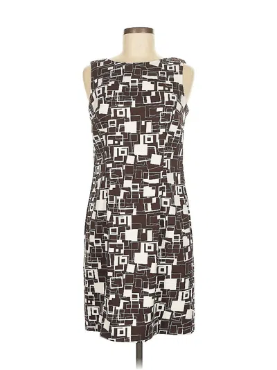 Pre-owned Dressbarn Casual Dress In Brown