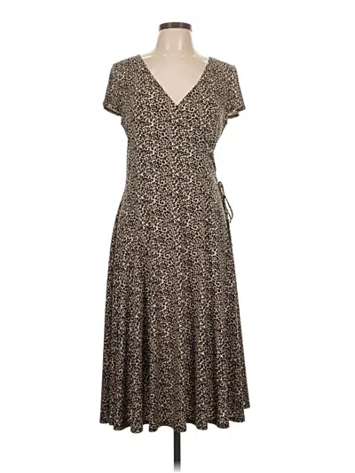 Pre-owned Dressbarn Casual Dress In Brown