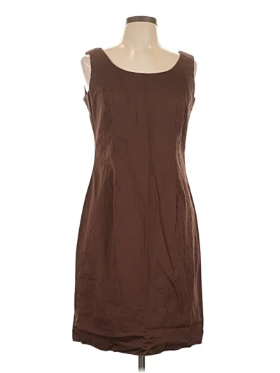 Pre-owned Dressbarn Casual Dress In Brown