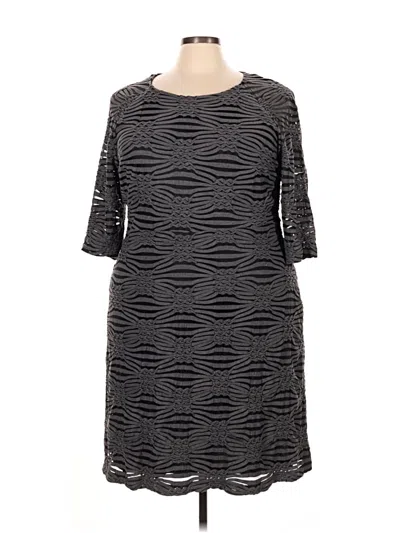 Pre-owned Dressbarn Casual Dress In Gray