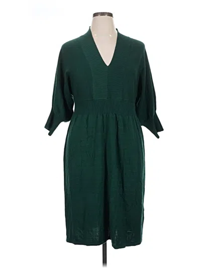 Pre-owned Dressbarn Casual Dress In Green