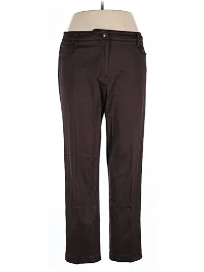 Pre-owned Dressbarn Casual Pants In Brown