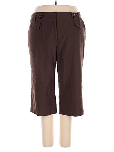 Pre-owned Dressbarn Casual Pants In Brown