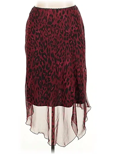 Pre-owned Dressbarn Casual Skirt In Burgundy