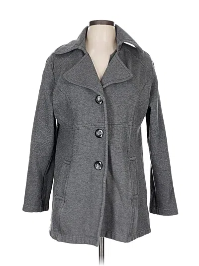 Pre-owned Dressbarn Coat In Gray