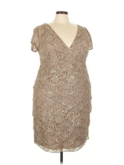 Pre-owned Dressbarn Cocktail Dress In Brown