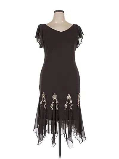 Pre-owned Dressbarn Cocktail Dress In Brown