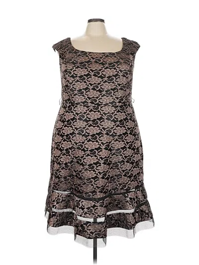 Pre-owned Dressbarn Cocktail Dress In Brown