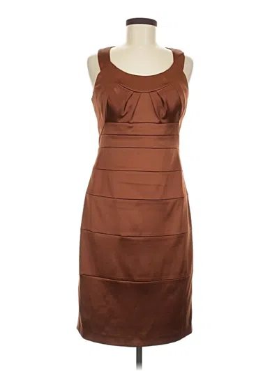 Pre-owned Dressbarn Cocktail Dress In Brown