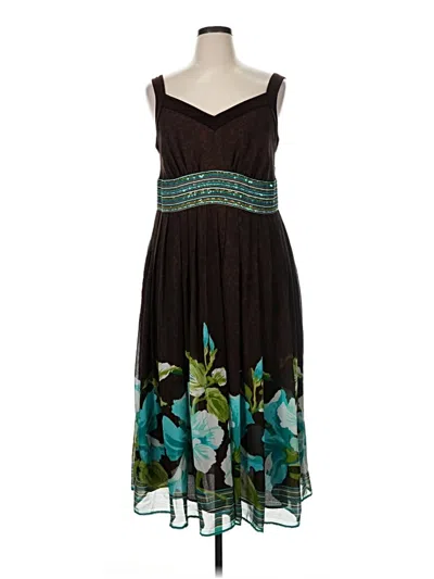 Pre-owned Dressbarn Cocktail Dress In Brown