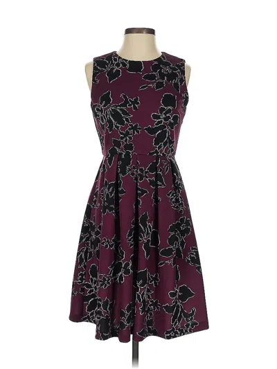 Pre-owned Dressbarn Cocktail Dress In Burgundy