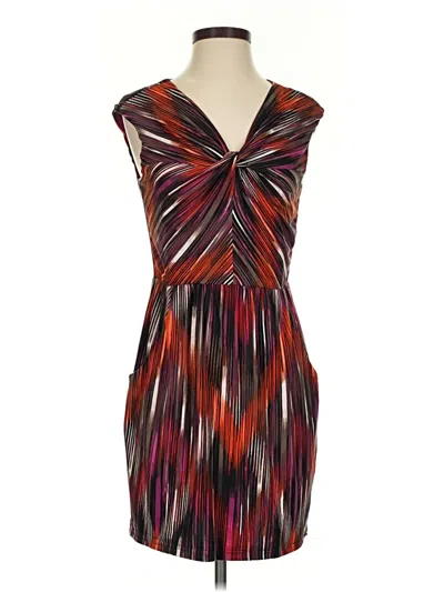 Pre-owned Dressbarn Cocktail Dress In Burgundy