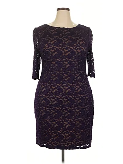 Pre-owned Dressbarn Cocktail Dress In Purple