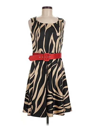 Pre-owned Dressbarn Cocktail Dress In Tan