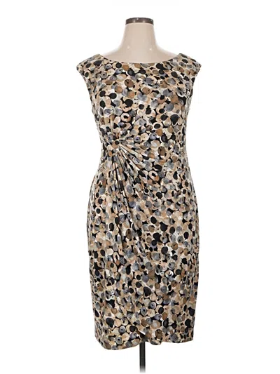 Pre-owned Dressbarn Cocktail Dress In Tan