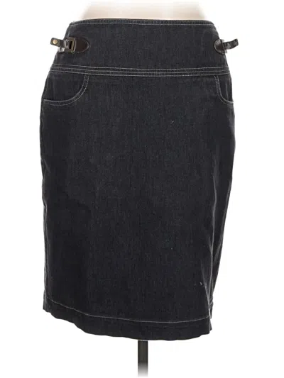 Pre-owned Dressbarn Denim Skirt In Gray
