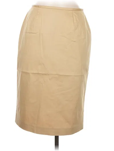 Pre-owned Dressbarn Formal Skirt In Tan