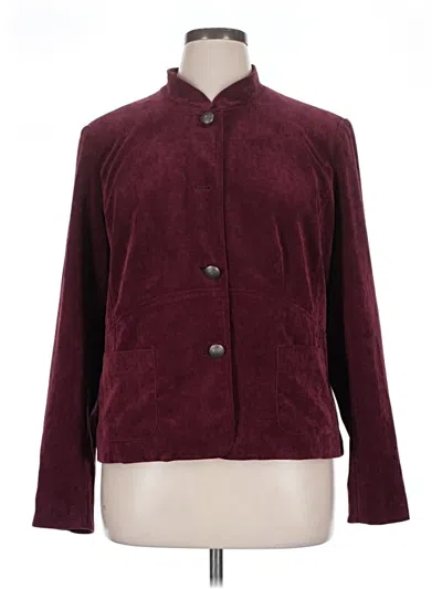 Pre-owned Dressbarn Jacket In Burgundy