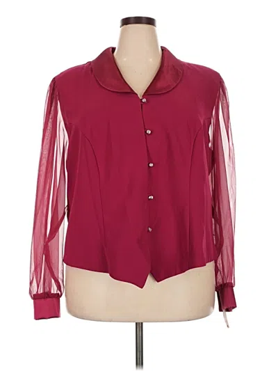 Pre-owned Dressbarn Jacket In Burgundy