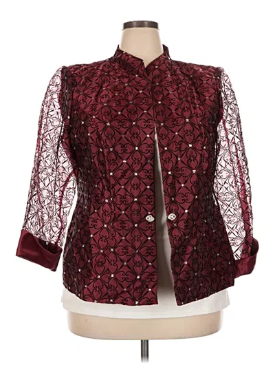 Pre-owned Dressbarn Jacket In Burgundy