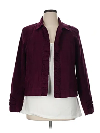Pre-owned Dressbarn Jacket In Burgundy