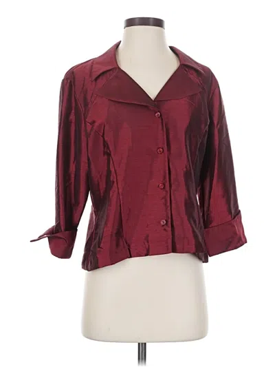 Pre-owned Dressbarn Jacket In Burgundy