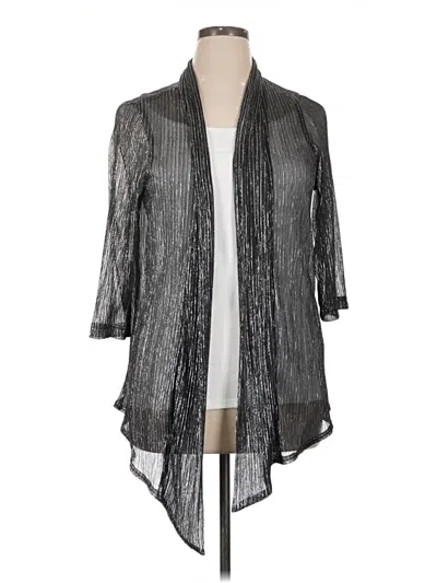Pre-owned Dressbarn Kimono In Gray