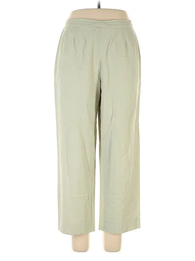 Pre-owned Dressbarn Linen Pants In Green